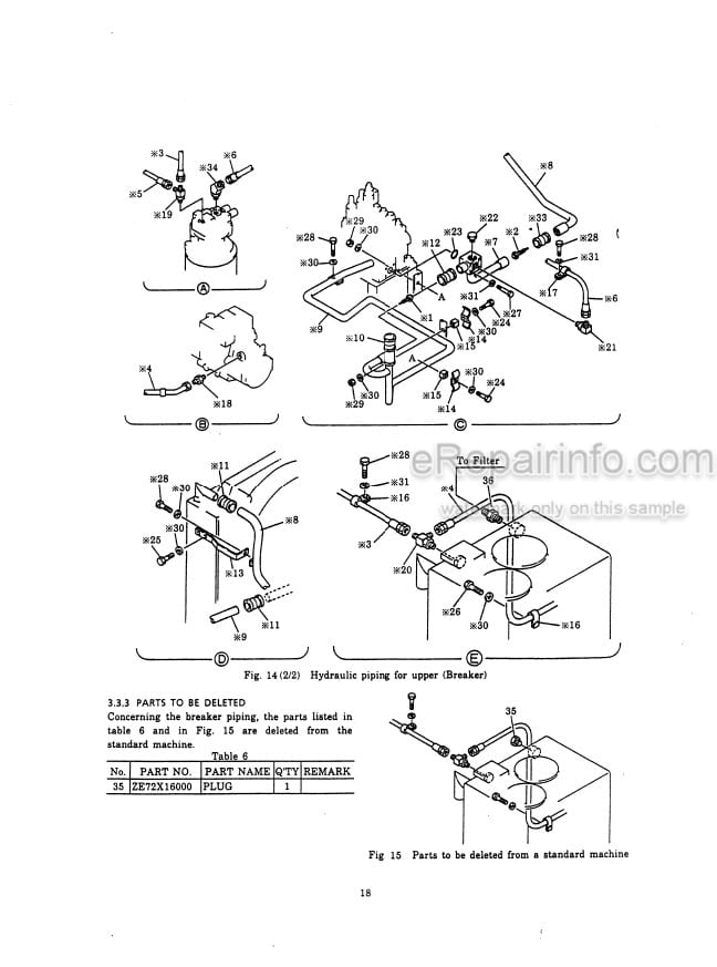 Photo 10 - Kobelco SK100V SK120V SK120LCV Shop And Parts Manual Hydraulic Excavators Mounting The Breaker And Nibbler & Breaker