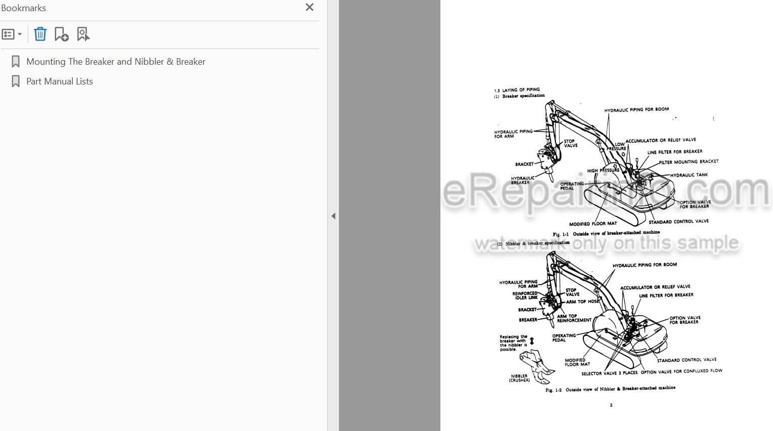 Photo 4 - Kobelco SK200-3 SK200LC-3 Shop Manual Excavator Nibbler Breaker S3YN7106-01NA