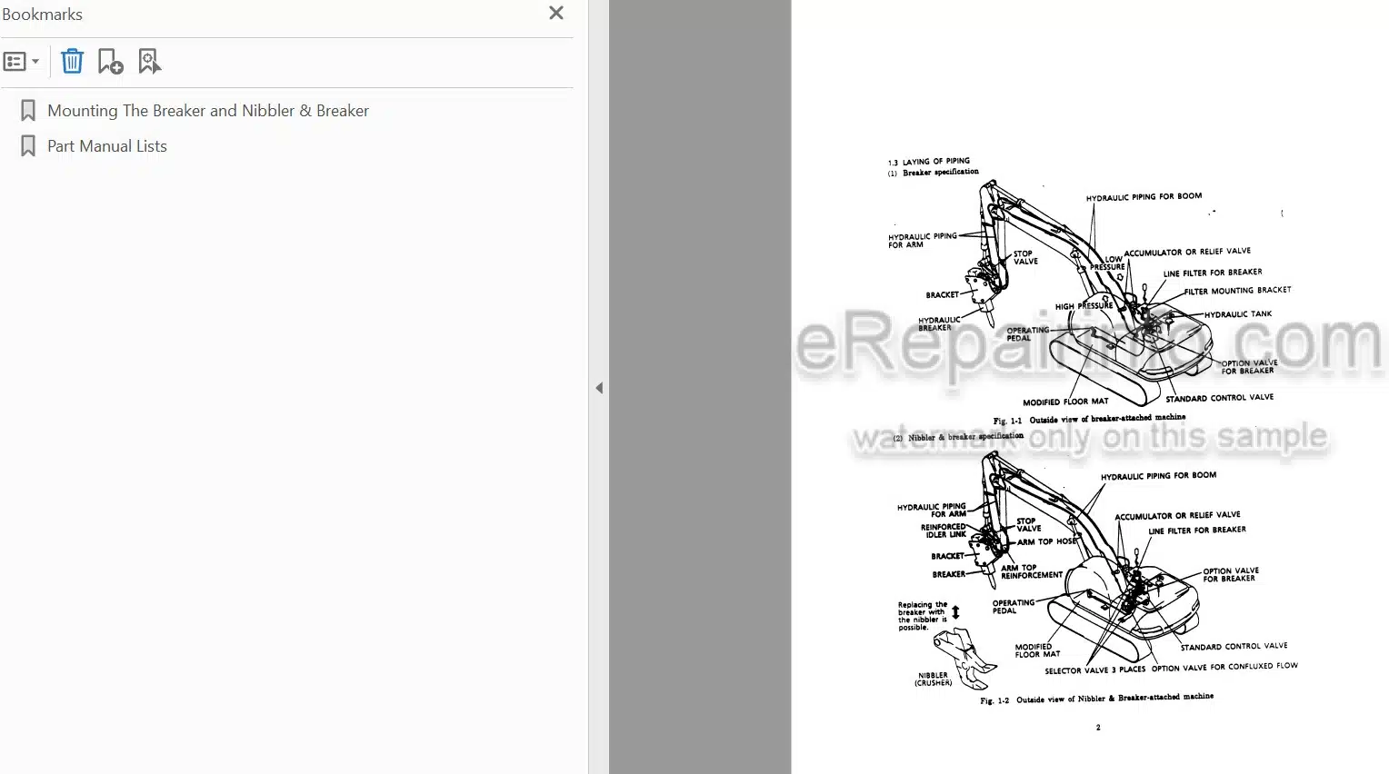 Photo 4 - Kobelco SK200-3 SK200LC-3 Shop Manual Excavator Nibbler Breaker S3YN7106-01NA