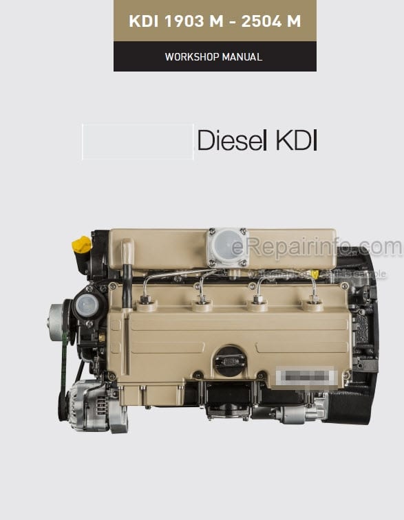 Photo 4 - Kohler KDI1903M KDI2504M Workshop Manual Engine