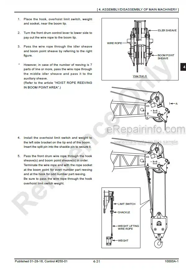 Photo 7 - Manitowoc 10000A-1 Operators Manual Crane GH05