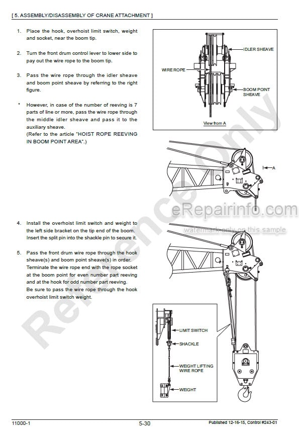 Photo 2 - Manitowoc 11000-1 Operators Manual Crane