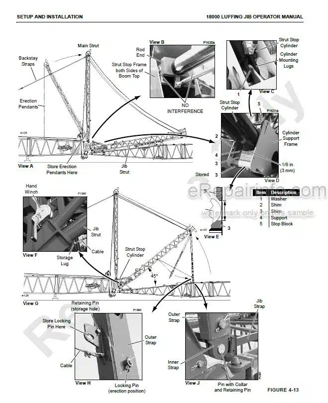 Photo 5 - Manitowoc 18000 Operators Manual Crane Luffing Jib Attachment