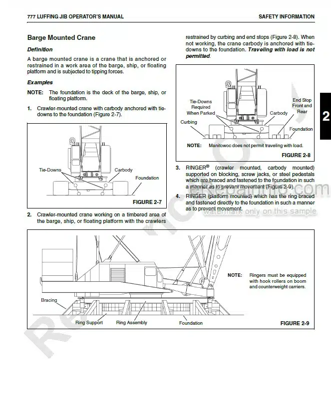 Photo 7 - Manitowoc 777 Operators Manual Crane Luffing Jib Attachment