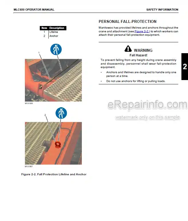 Photo 5 - Manitowoc MLC650 Operators Manual Crane Luffing Jib Attachment