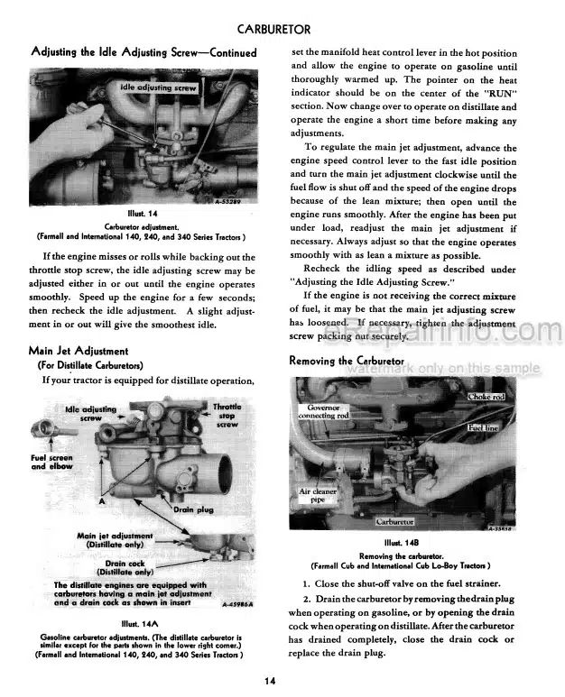 Photo 10 - McCormick International Cub Lo-Boy 140 240 340 Preventive Maintenance Manual Tractor