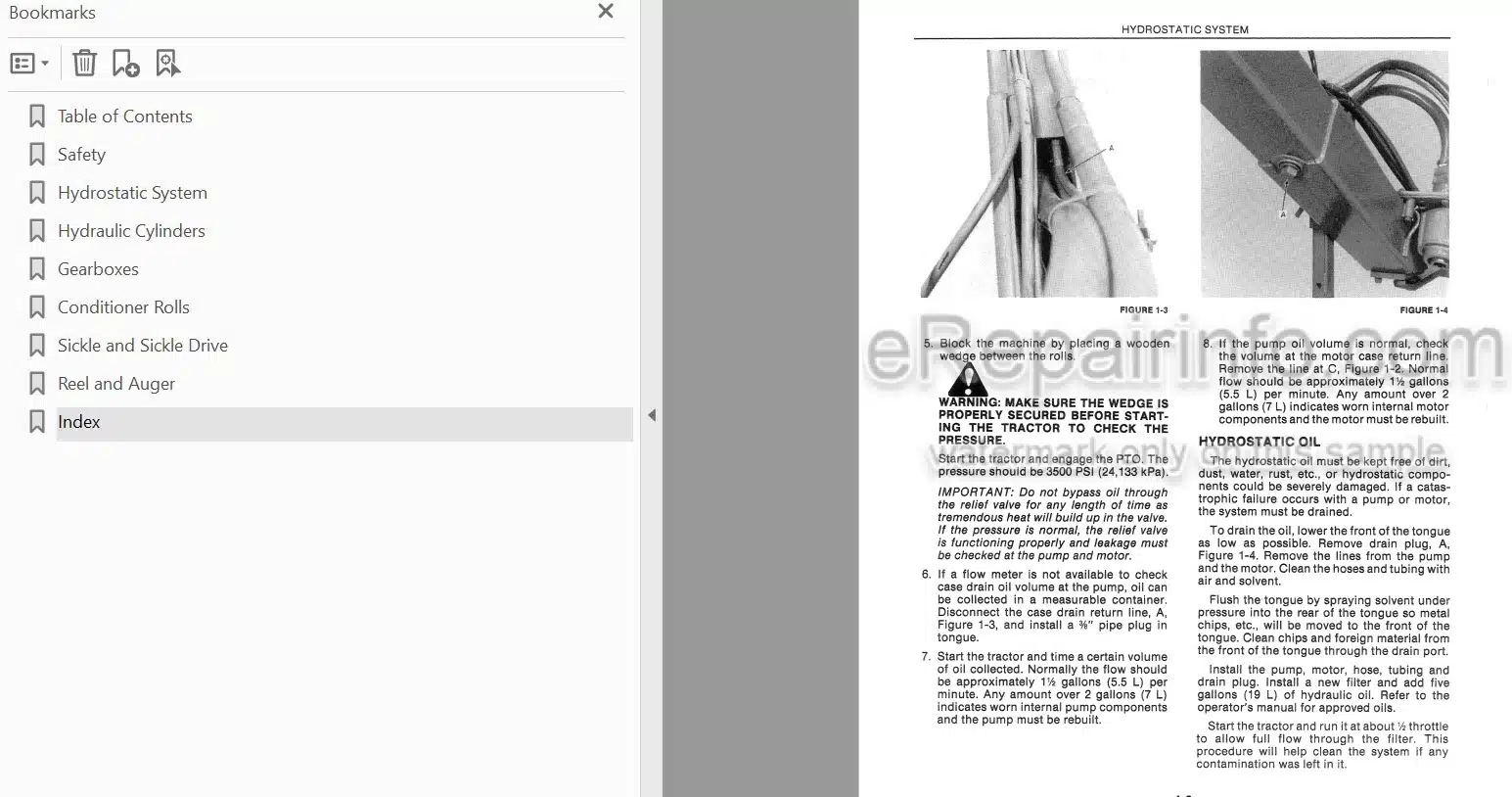 Photo 3 - New Holland 116 Service Manual Pivot Tongue Mower Conditioner