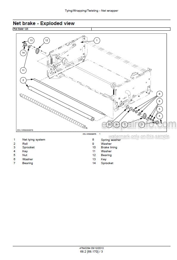 Photo 3 - New Holland 125 Combi Service Manual Round Baler