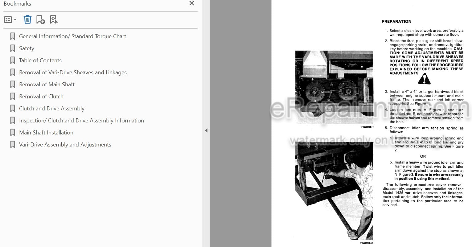 Photo 3 - New Holland 1425 1426 Service Manual Baler