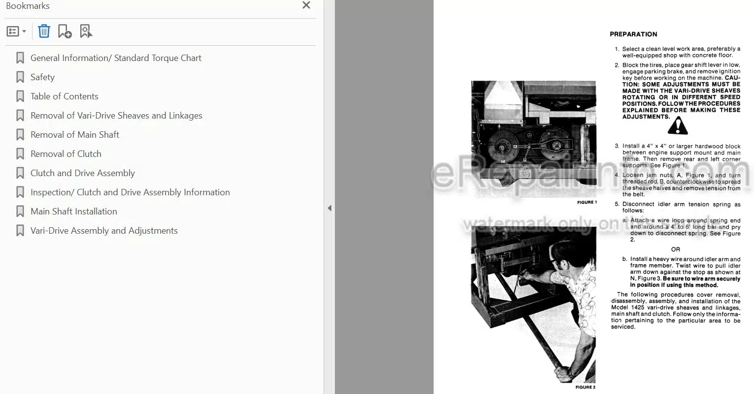 Photo 3 - New Holland 1425 1426 Service Manual Baler