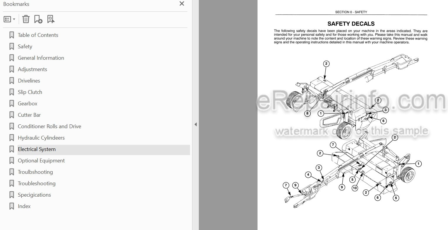 Photo 3 - New Holland 1431 Repair Manual Cutter Bar