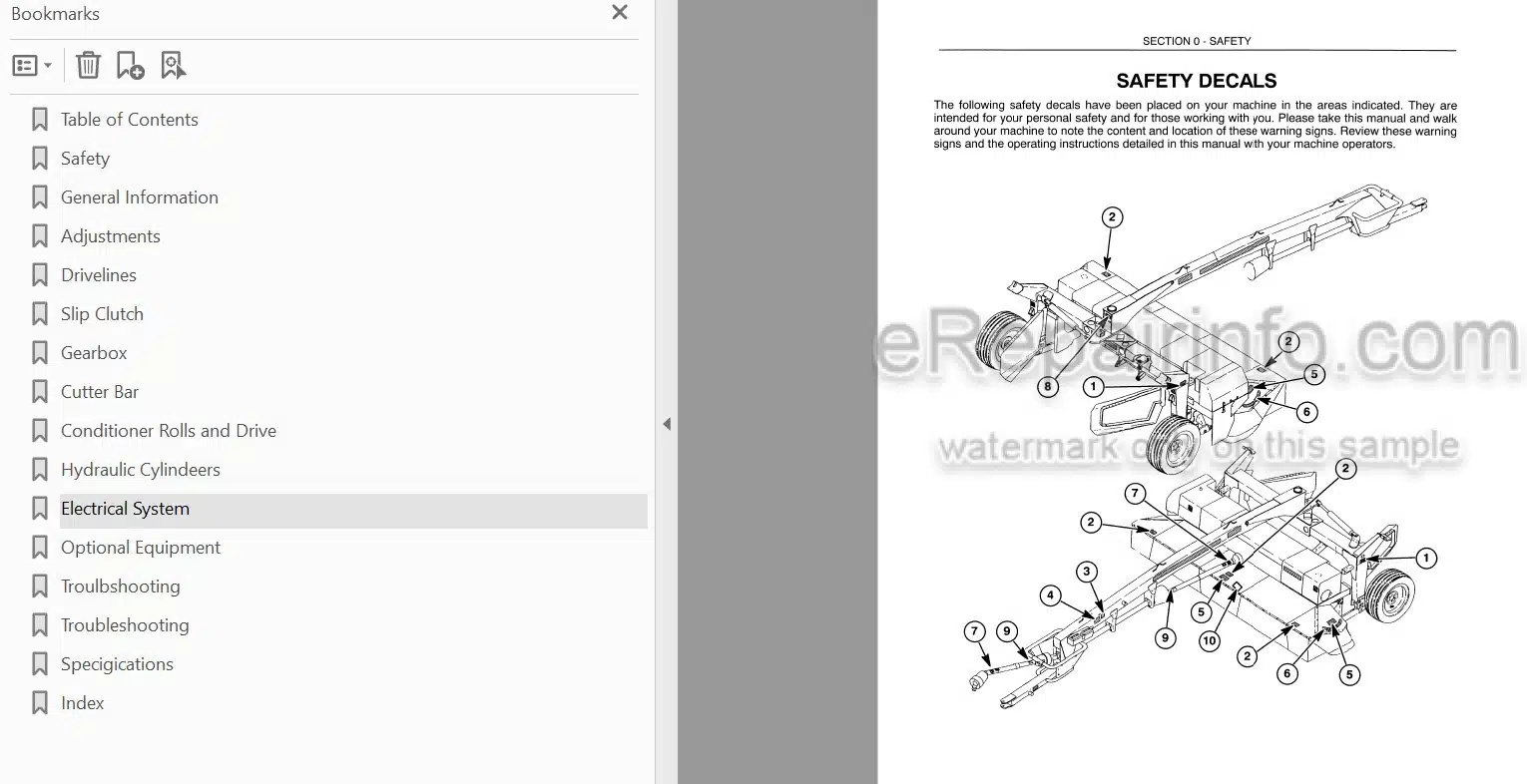 Photo 3 - New Holland 1431 Repair Manual Cutter Bar