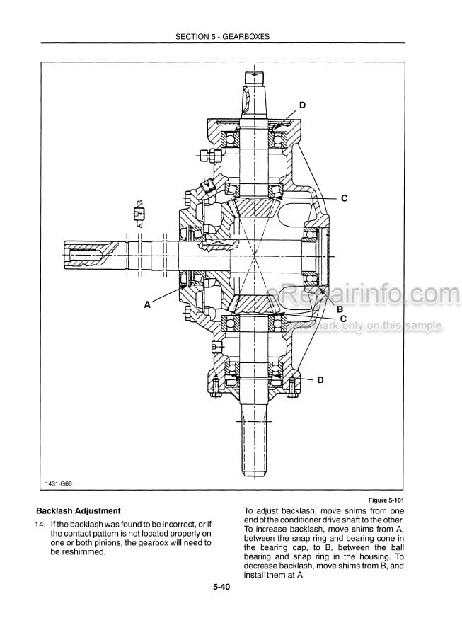 Photo 5 - New Holland 1431 Repair Manual Cutter Bar