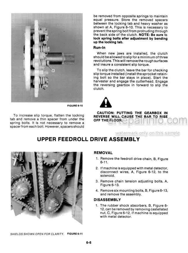 Photo 2 - New Holland 1600 Service Manual Harvester