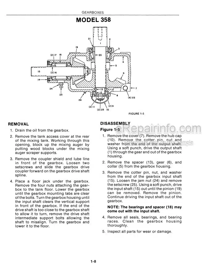 Photo 3 - New Holland 340 350 351 352 353 354 355 357 358 Service Manual Grinder Mixer