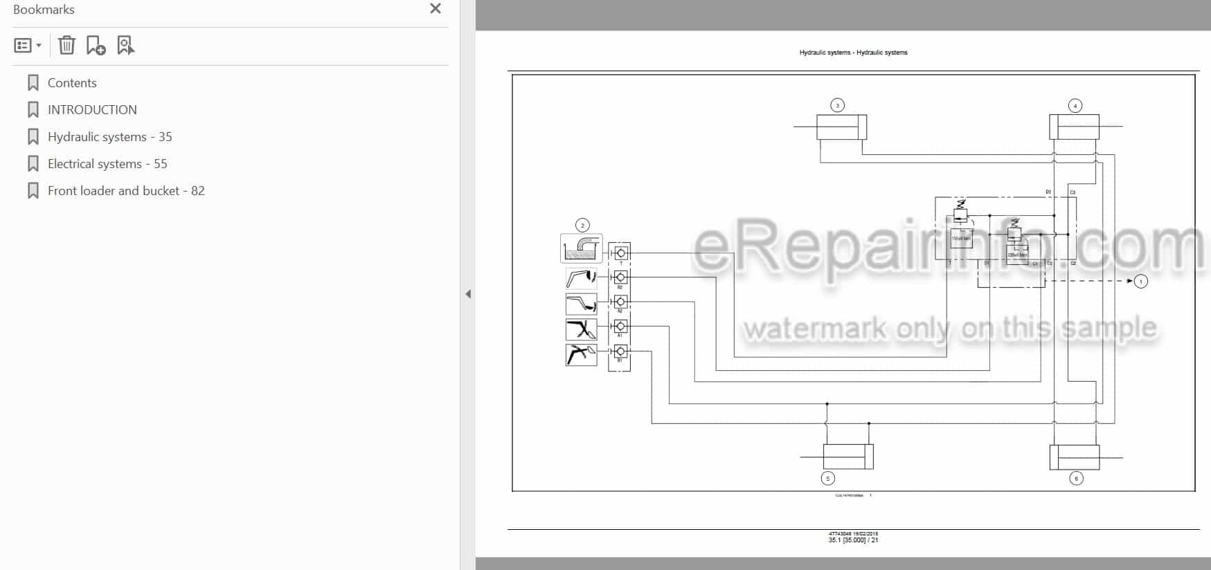 Photo 3 - New Holland 430TL 440TL 450TL 460TL Service Manual Front Loader