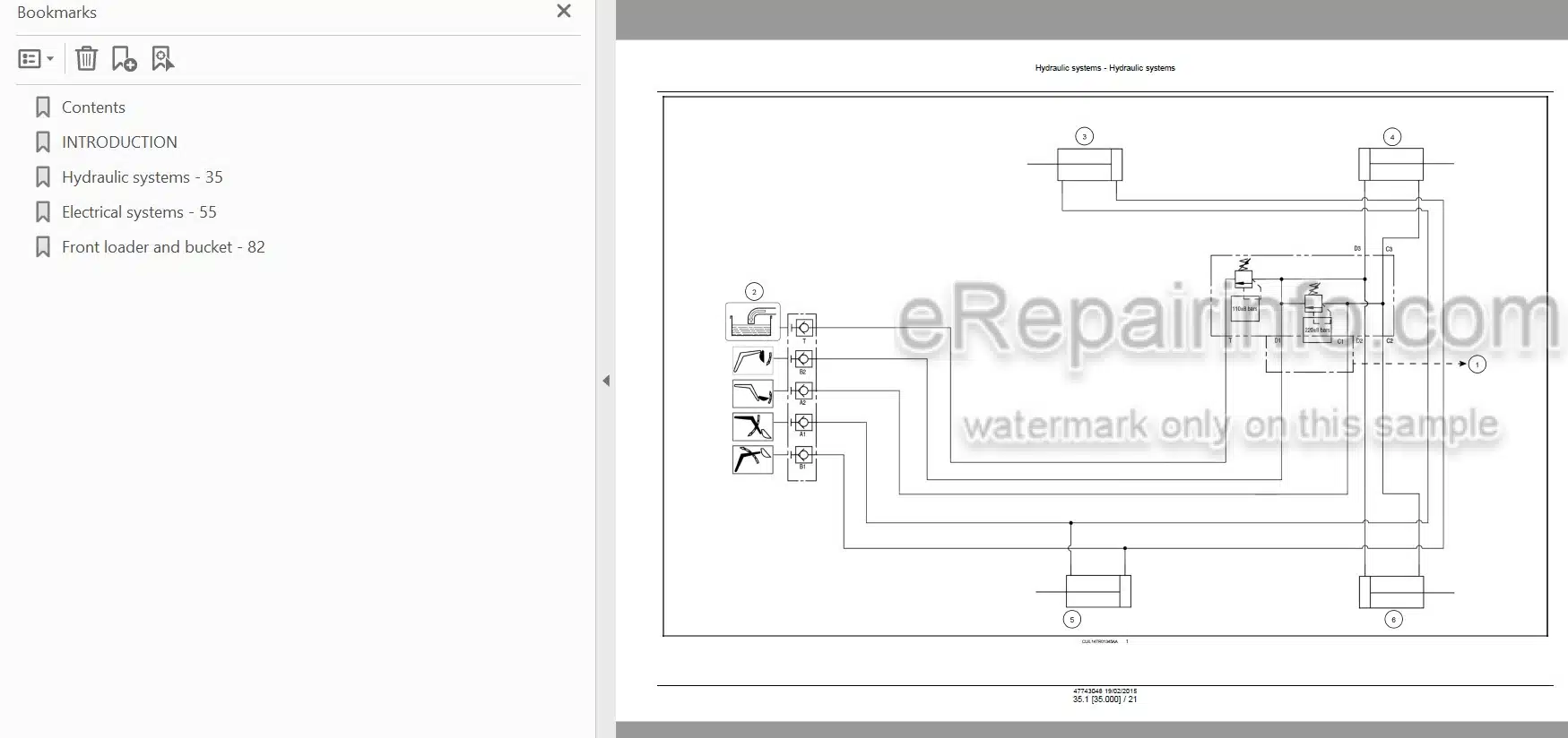 Photo 3 - New Holland 430TL 440TL 450TL 460TL Service Manual Front Loader