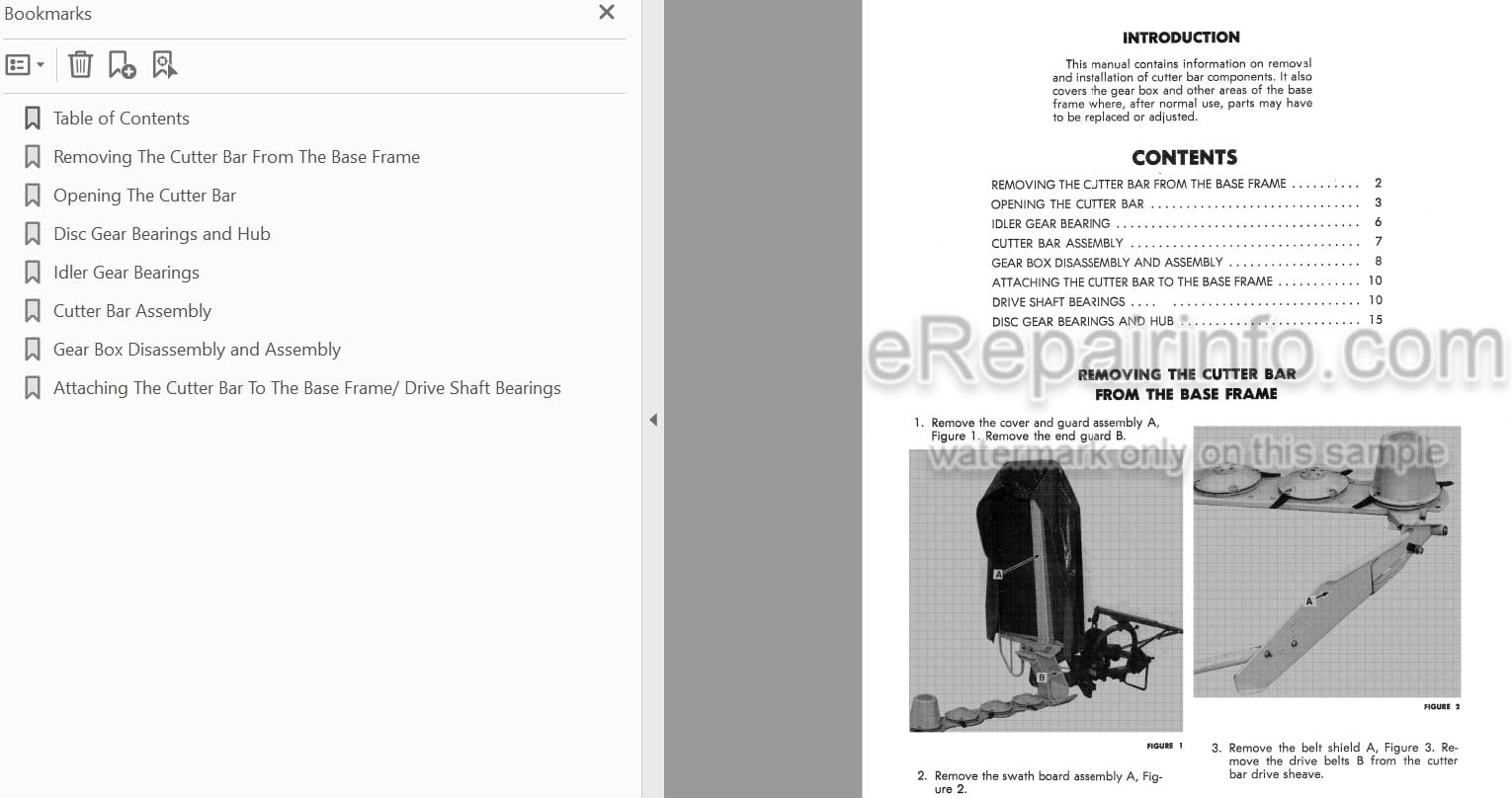 Photo 3 - New Holland 438 Service Manual Disc Mower