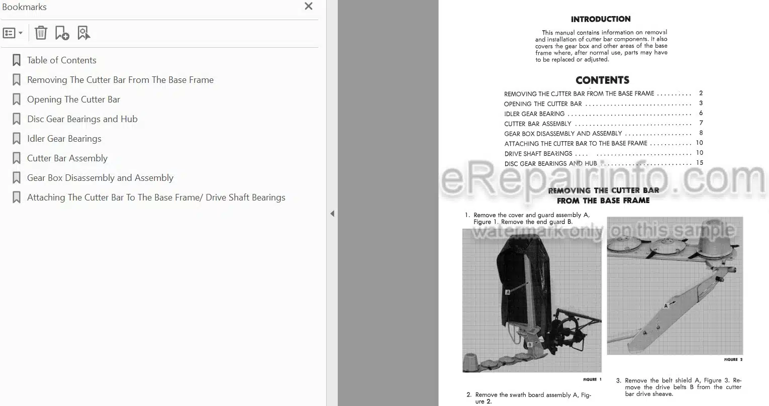 Photo 3 - New Holland 438 Service Manual Disc Mower