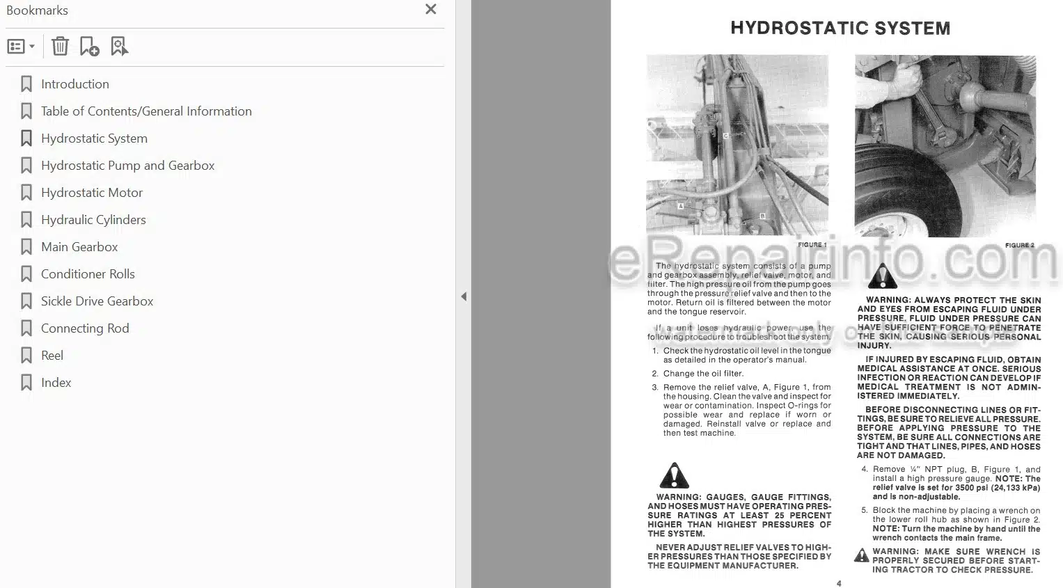 Photo 3 - New Holland 499 Service Manual Pivot Tongue Haybine Mower Conditioner