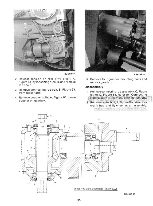 Photo 4 - New Holland 499 Service Manual Pivot Tongue Haybine Mower Conditioner