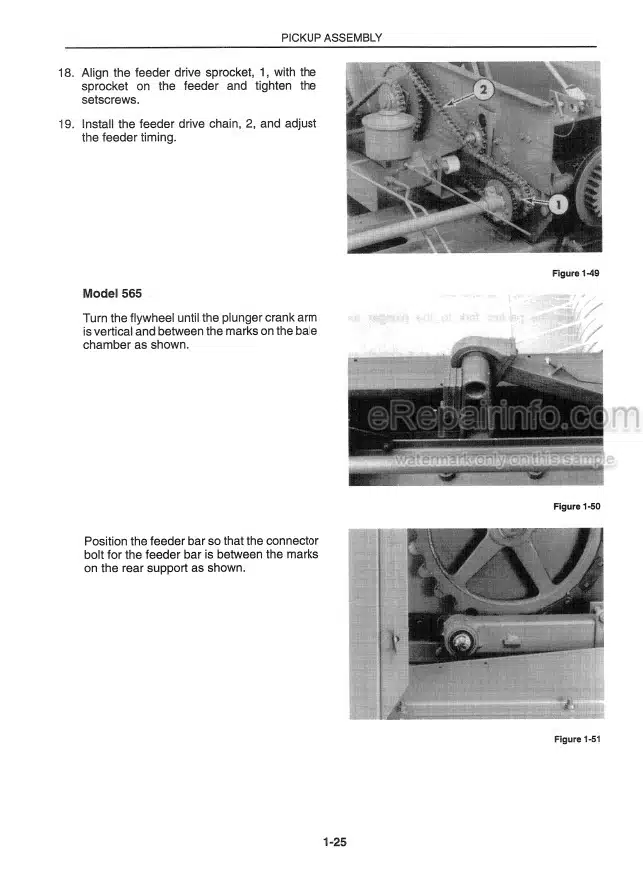 Photo 3 - New Holland 565 570 575 580 Service Manual Pickup And Feeder Square Baler