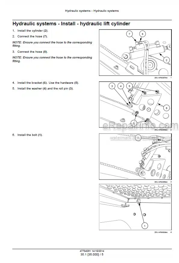 Photo 2 - New Holland 600FDR Service Manual Header