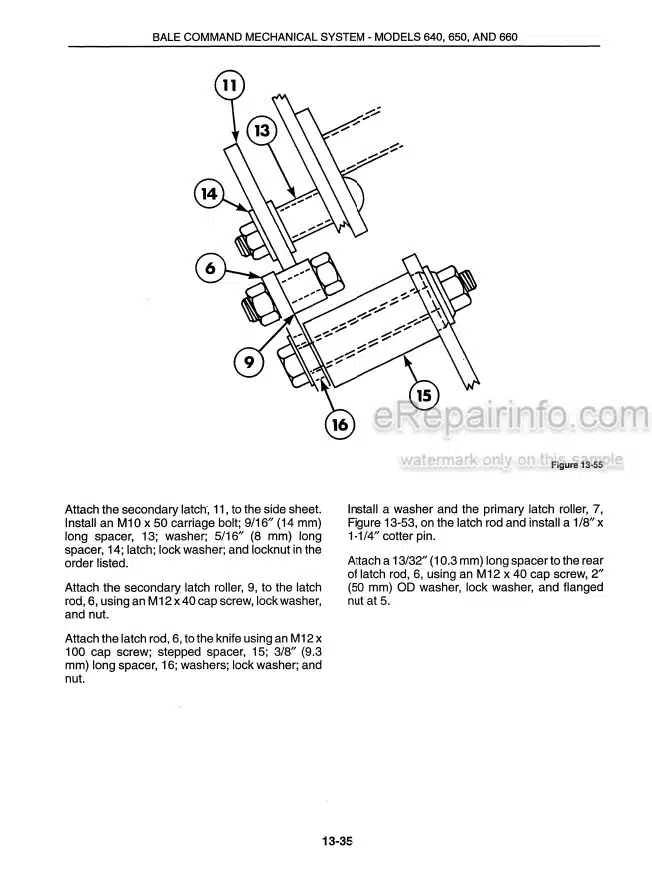 Photo 5 - New Holland 630 640 650 660 Service Manual Round Baler