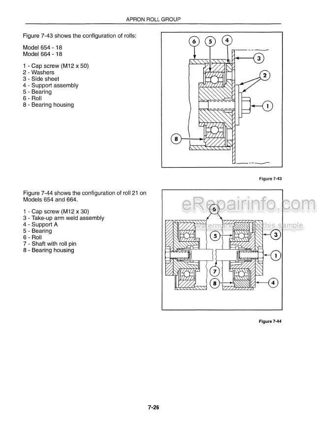 Photo 4 - New Holland 634 644 654 664 Service Manual Round Baler