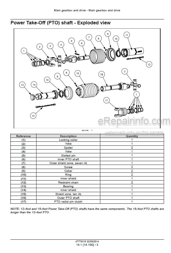 Photo 3 - New Holland 790CP Service Manual Pick-Up Header