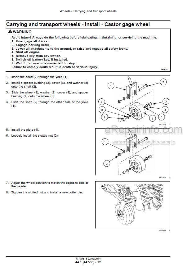 Photo 8 - New Holland 790CP Service Manual Pick-Up Header
