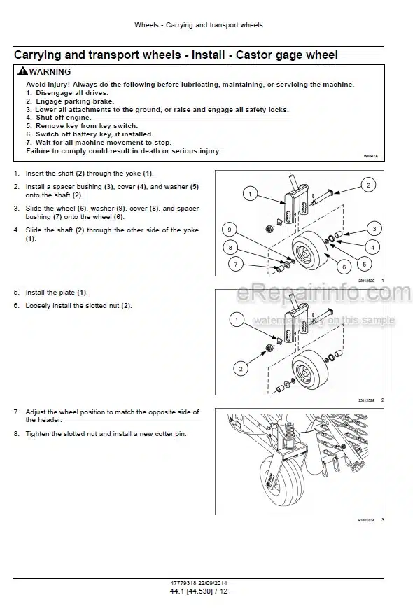 Photo 6 - New Holland 782 Service Manual Harvester