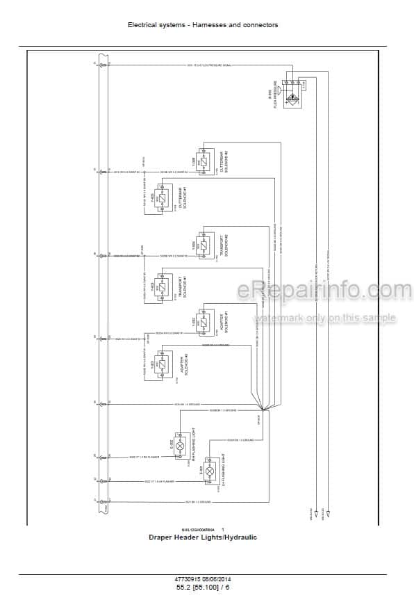 Photo 4 - New Holland 840CD 880CF Service Manual Draper Header