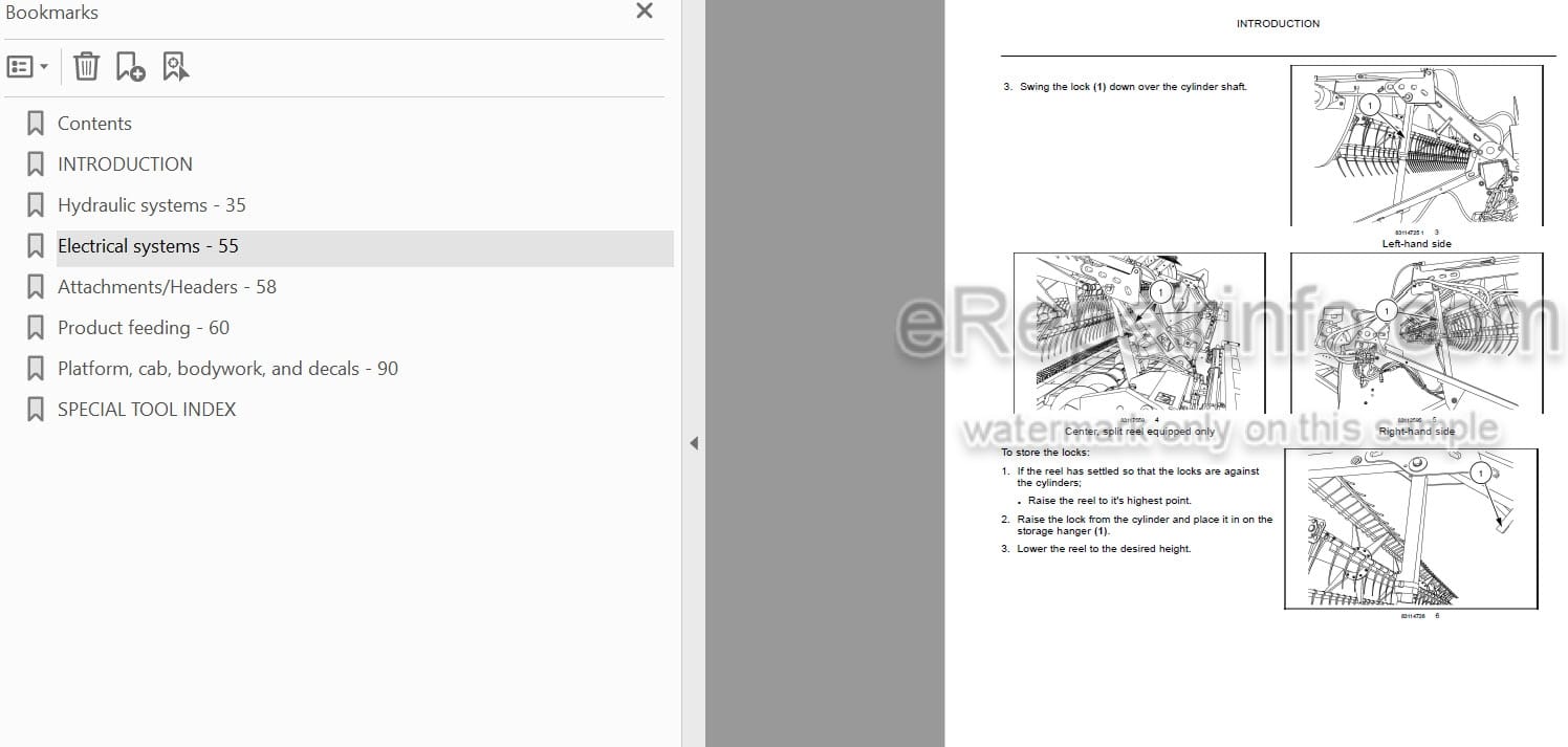 Photo 3 - New Holland 840CD 880CF Service Manual Draper Header