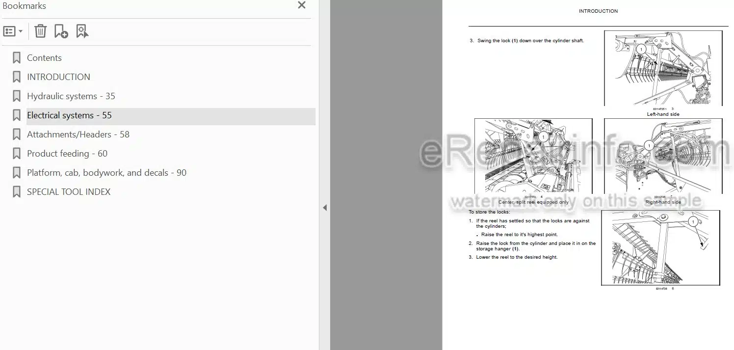 Photo 3 - New Holland 840CD 880CF Service Manual Draper Header