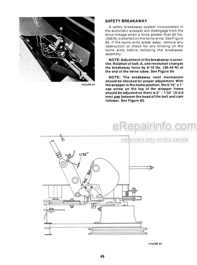 Photo 5 - New Holland 846 847 Service Manual Round Baler