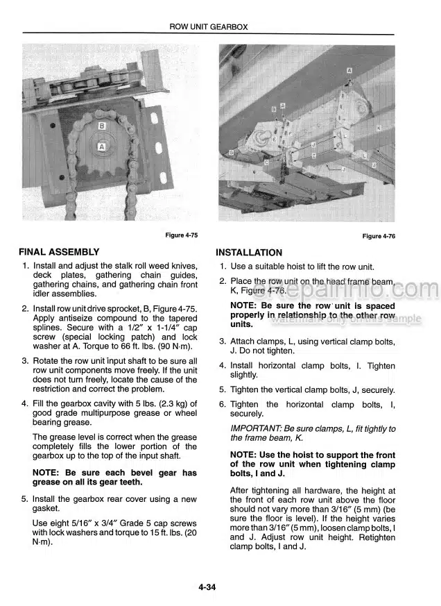 Photo 8 - New Holland 974 Service Manual Corn Head