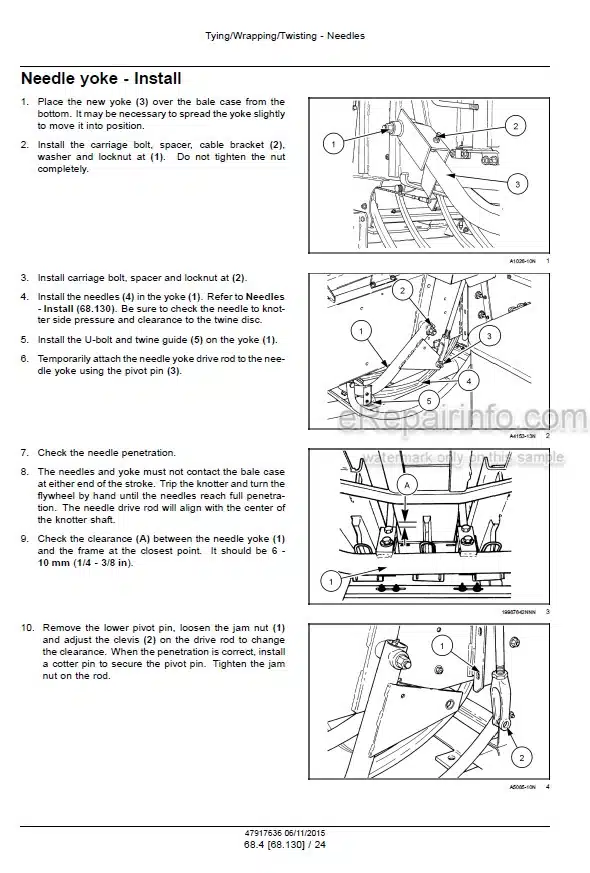 Photo 7 - New Holland BC5050 BC5060 BC5070 BC5070 Hayliner BC5080 Service Manual Square Baler