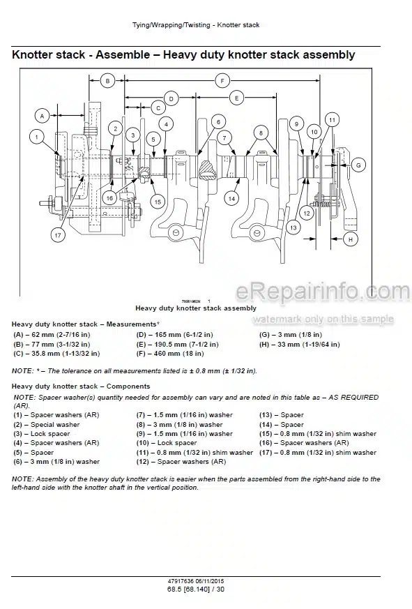 Photo 5 - New Holland BC5050 BC5060 BC5070 BC5070 Hayliner BC5080 Service Manual Square Baler