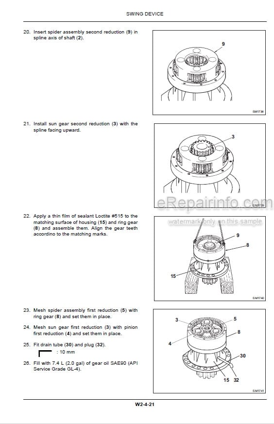 Photo 3 - New Holland Kobelco E385B Workshop Manual Excavator