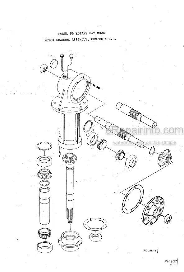 Photo 6 - New Holland Model 96 Service Manual Rotary Hay Mower