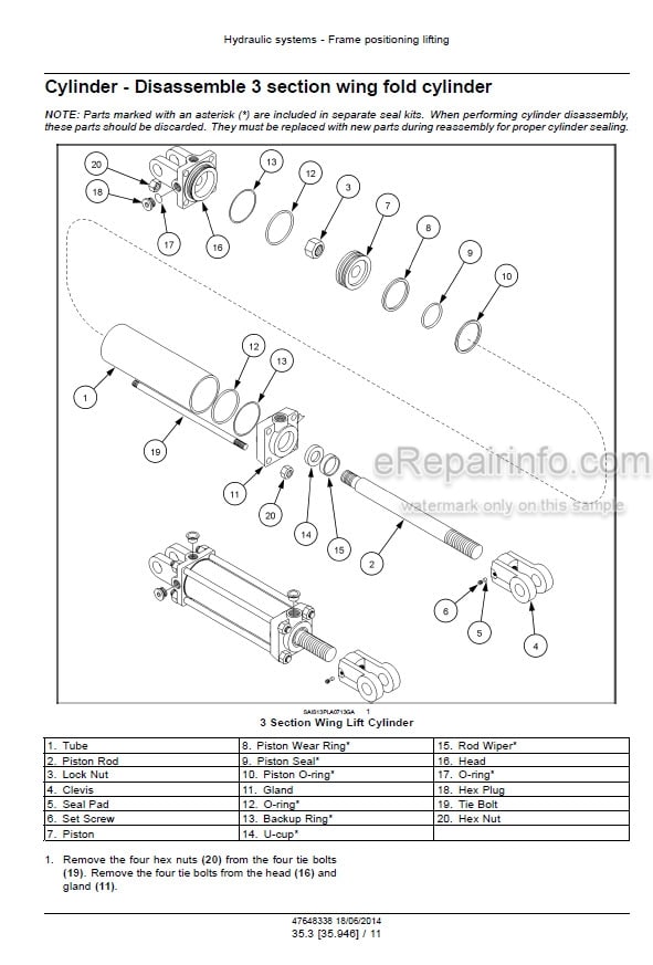Photo 5 - New Holland P2080 P2085 Service Manual Disk Drill