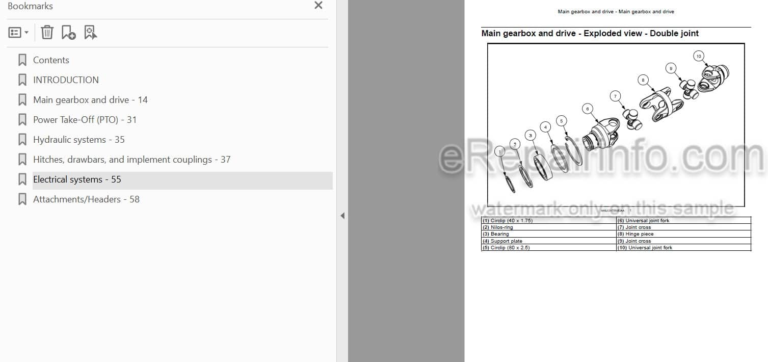 Photo 4 - New Holland ProTed 3417 3625 3836 Service Manual Rotary Tedder