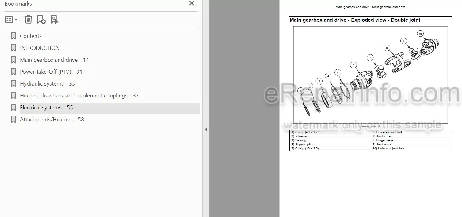 Photo 4 - New Holland ProTed 3417 3625 3836 Service Manual Rotary Tedder