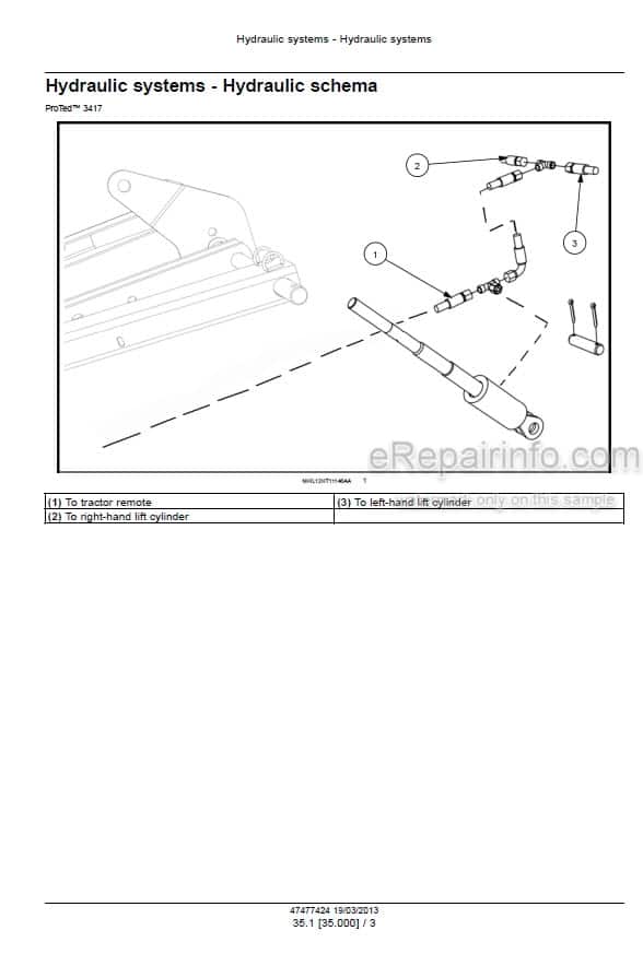 Photo 6 - New Holland ProTed 3417 3625 3836 Service Manual Rotary Tedder