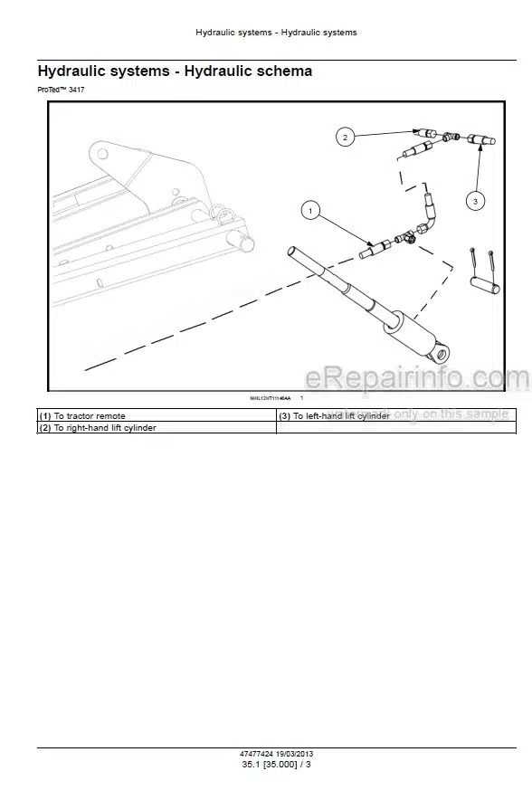 Photo 6 - New Holland ProTed 3417 3625 3836 Service Manual Rotary Tedder