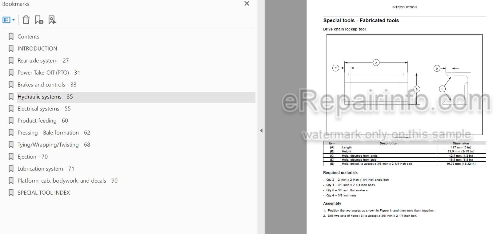 Photo 4 - New Holland Roll-Belt 150 180 Service Manual Round Baler