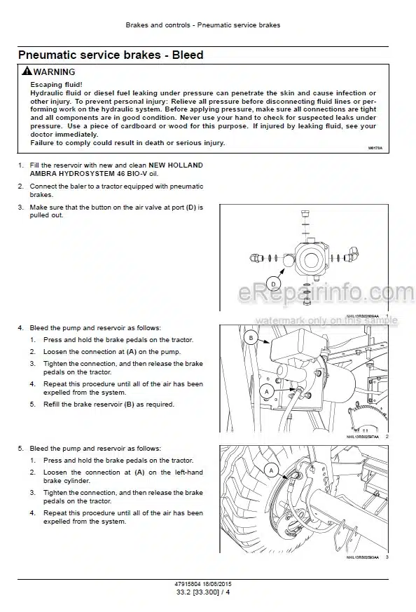 Photo 10 - New Holland Roll-Belt 150 180 Service Manual Round Baler