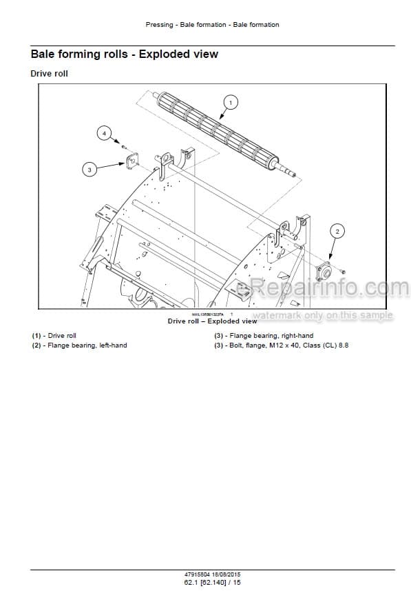 Photo 5 - New Holland Roll-Belt 150 180 Service Manual Round Baler