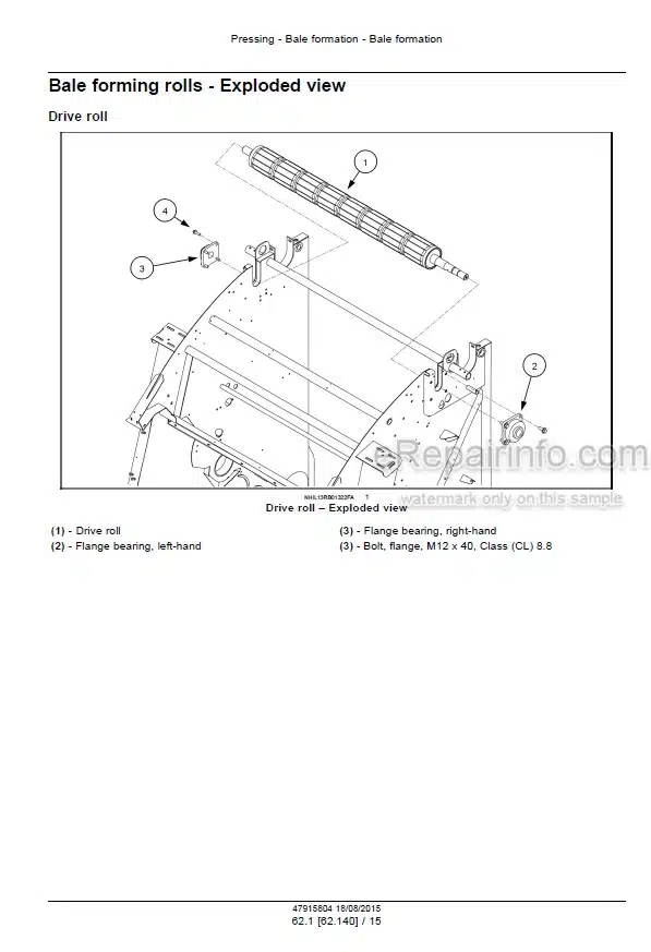 Photo 5 - New Holland Roll-Belt 150 180 Service Manual Round Baler